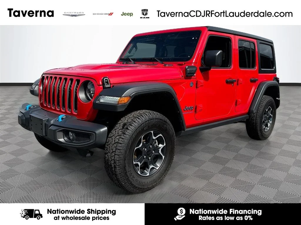 Used 2023 Red Jeep Rubicon 4xe image 1