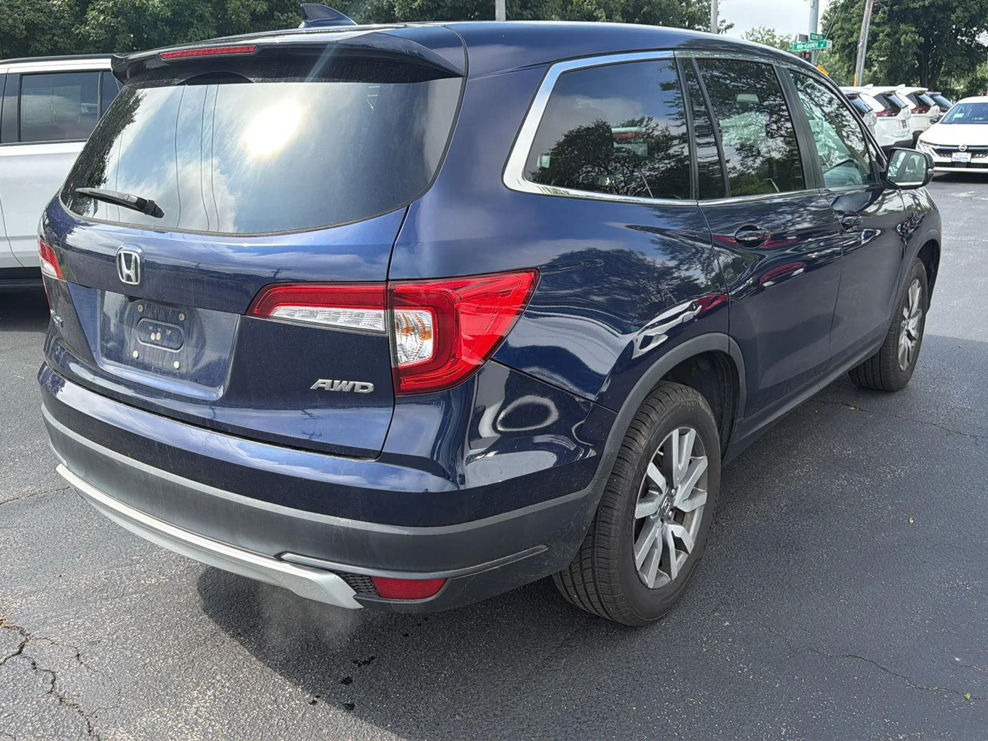 Used 2021 Obsidian Blue Pearl Honda EX image 3