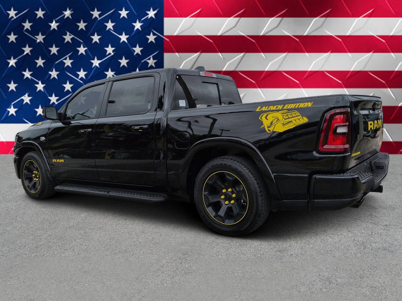 New 2026 Diamond Black Crystal Pearlcoat RAM Big Horn image 5