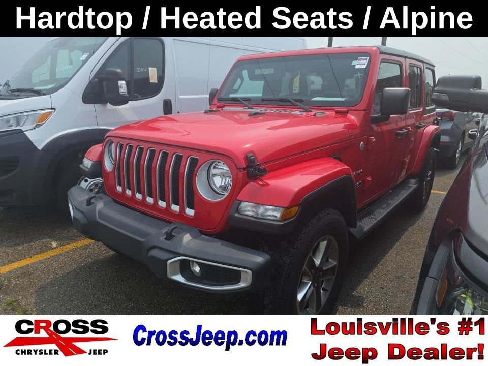 Used 2022 Red Clearcoat Jeep Unlimited Sahara image 1
