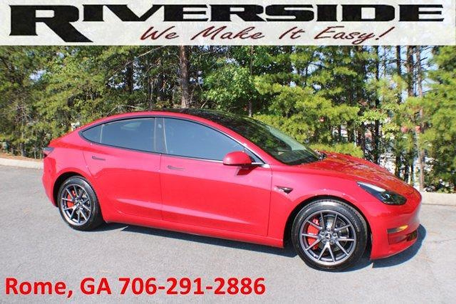 Used 2023 Red Multi-Coat Tesla Rear-Wheel Drive image 1