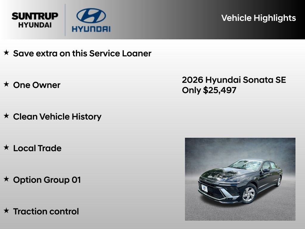 Certified Used 2026 Abyss Black Hyundai SE image 8