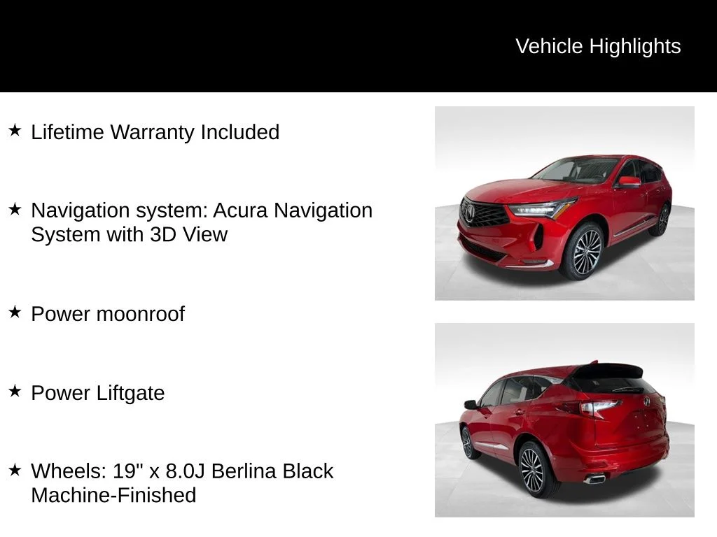 New 2026 Performance Red Pearl Acura Advance Package image 5