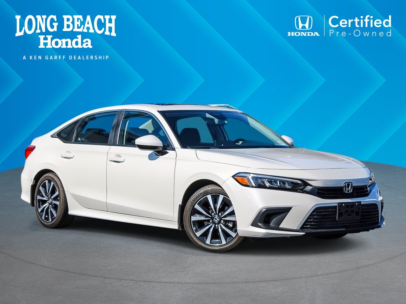 Certified Used 2024 Platinum White Pearl Honda 1.5T 4D EX image 1