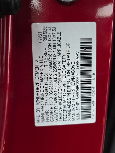 Used 2022 Red Honda EX image 3