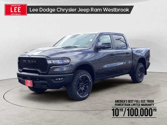 New 2026 Granite Crystal Metallic Clearcoat Ram REBEL CREW CAB 4X4 5
