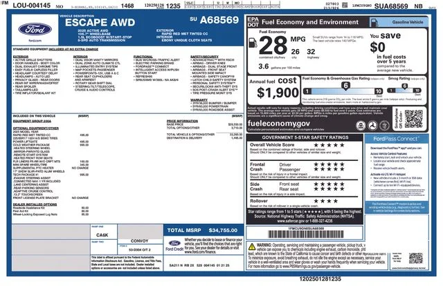 Used 2025 Red Ford Active image 6