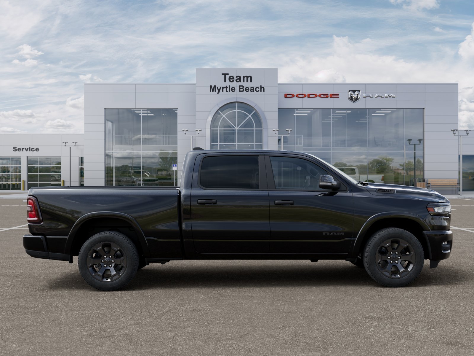 New 2026 Diamond Black Crystal Pearl-Coat Exterior Paint RAM Big Horn/Lone Star image 47