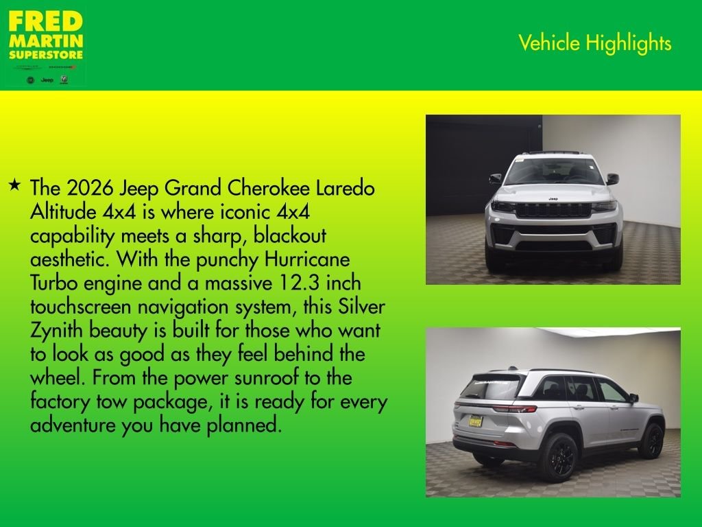 New 2026 Silver Zynith Exterior Paint Jeep Altitude image 7