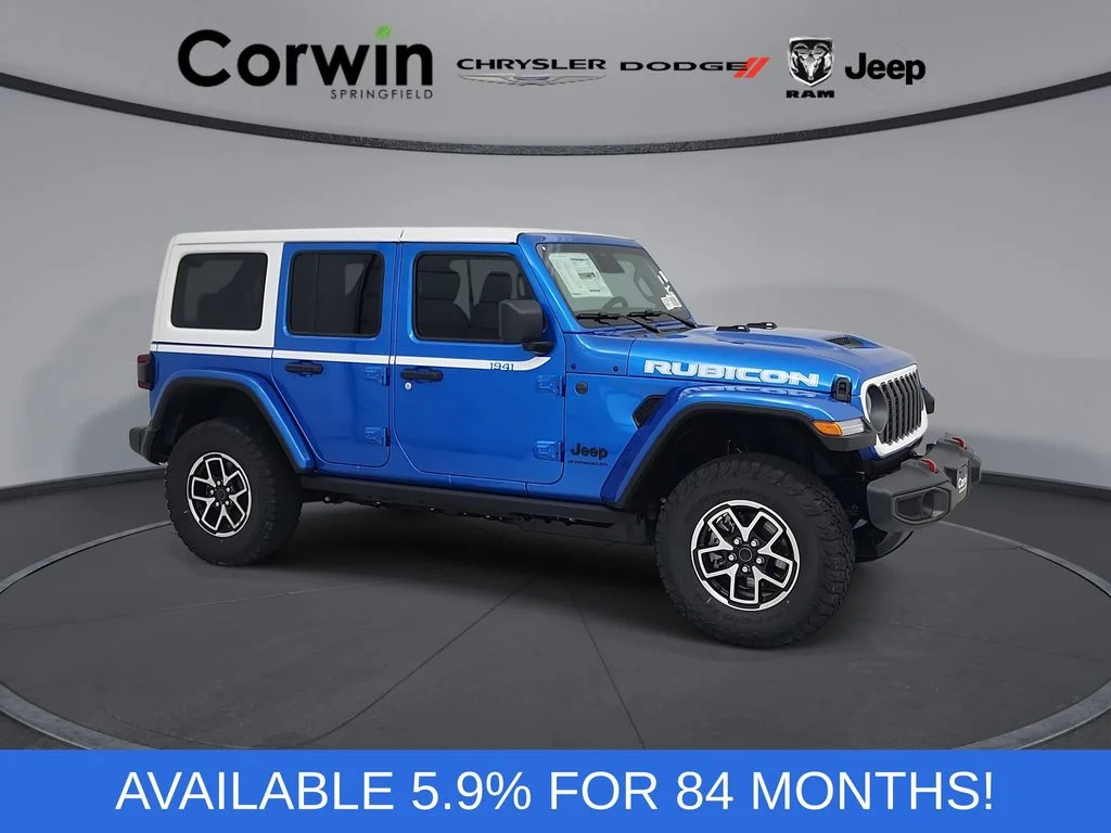 New 2026 Hydro Blue Pearl-Coat Exterior Paint Jeep Rubicon image 1