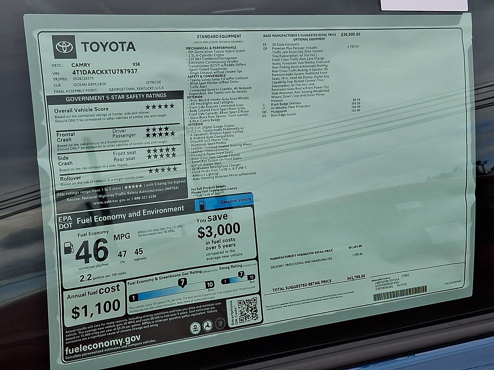 New 2026 Ocean Gem Toyota  XSE image 7