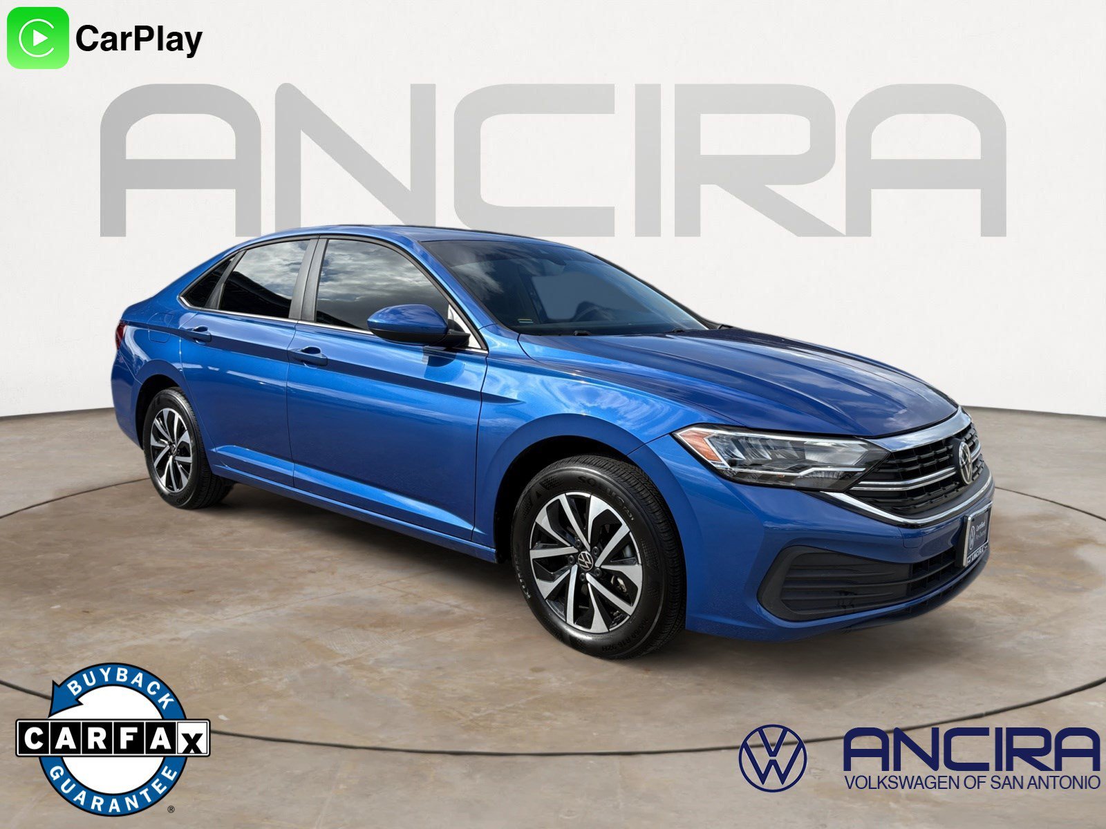 Certified Used 2024 Rising Blue Metallic Volkswagen S image 1