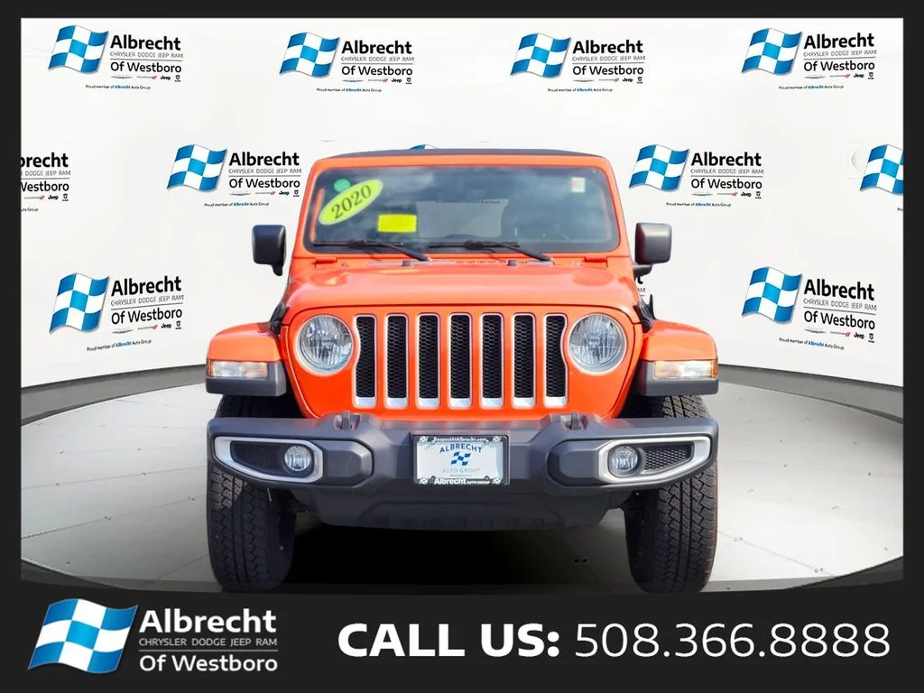 Used 2020 Orange Jeep Unlimited Sahara image 8