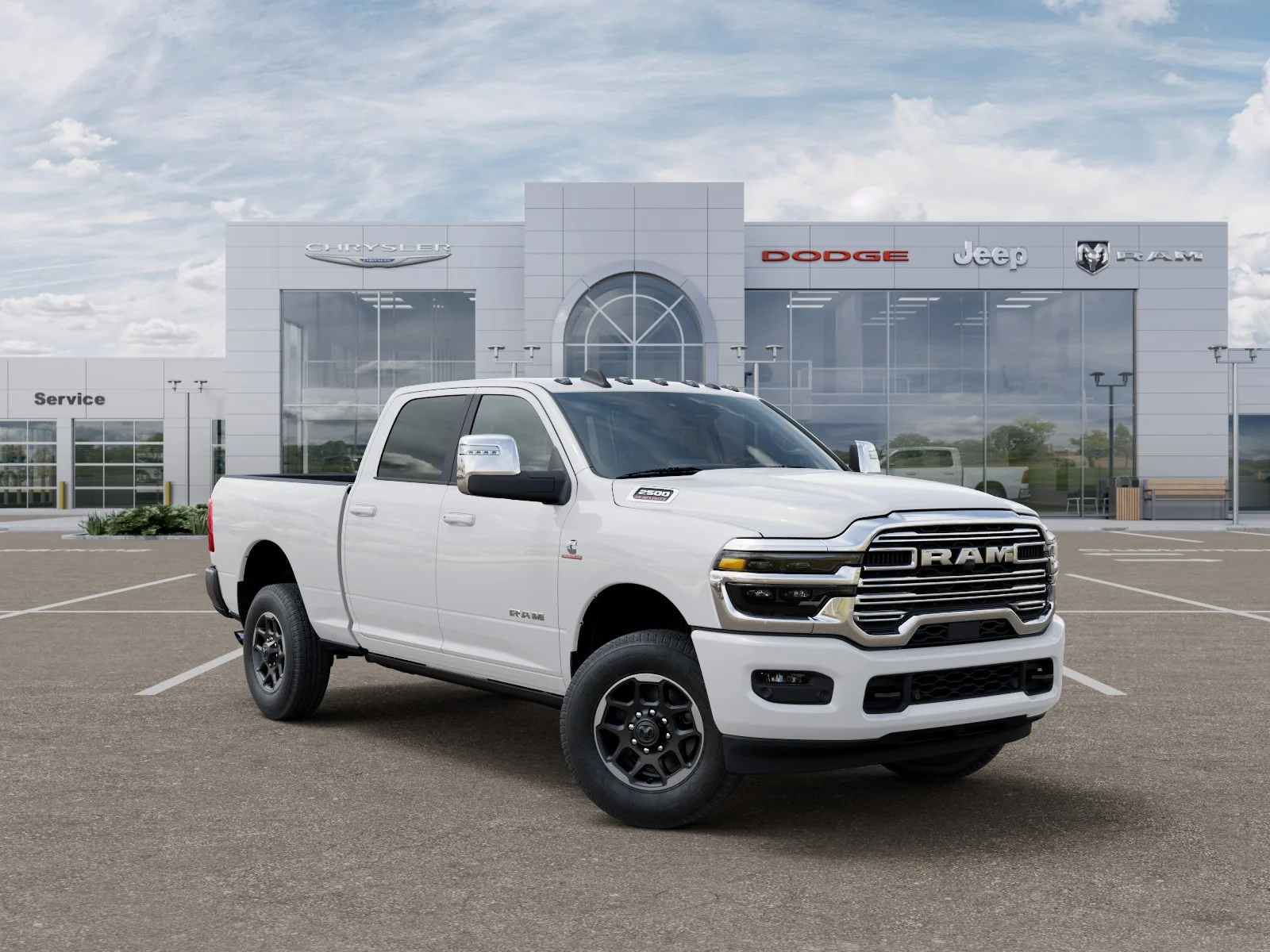 New 2026 Bright White Clear-Coat Exterior Paint RAM Laramie image 32