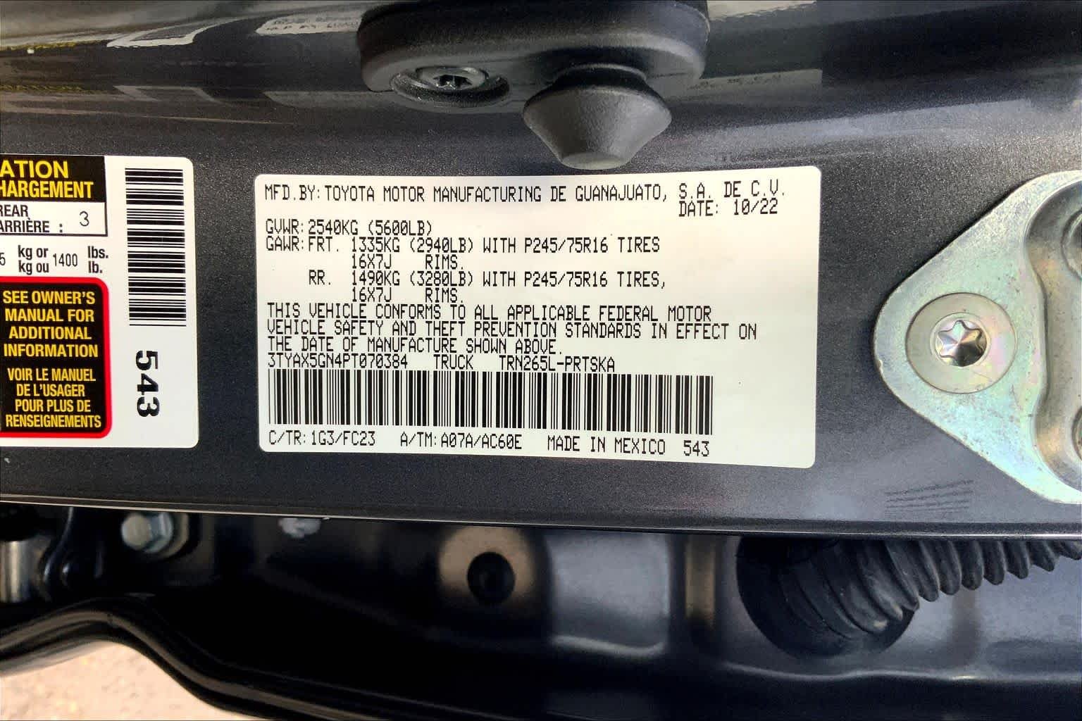 Used 2023 Magnetic Gray Metallic Toyota SR5 image 34