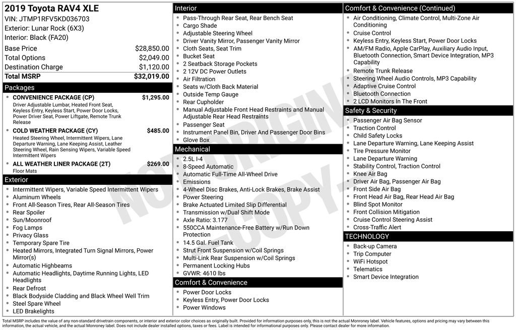 Certified Used 2019 Green Toyota XLE image 7