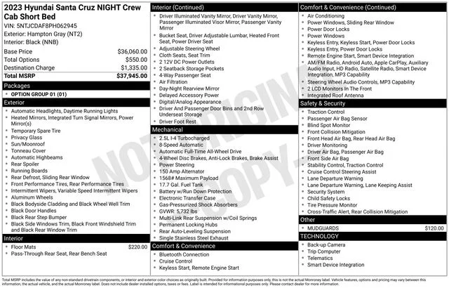 Used 2023 Gray Hyundai NIGHT image 39