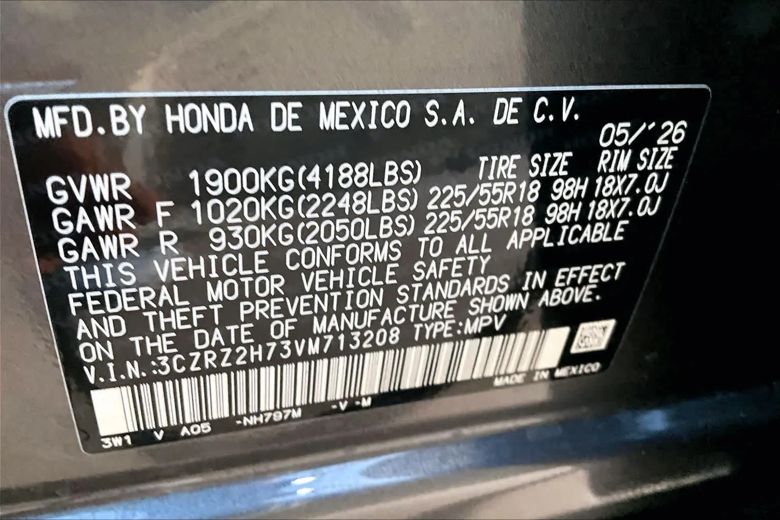 New 2027 Modern Steel Metallic Honda EX-L image 19