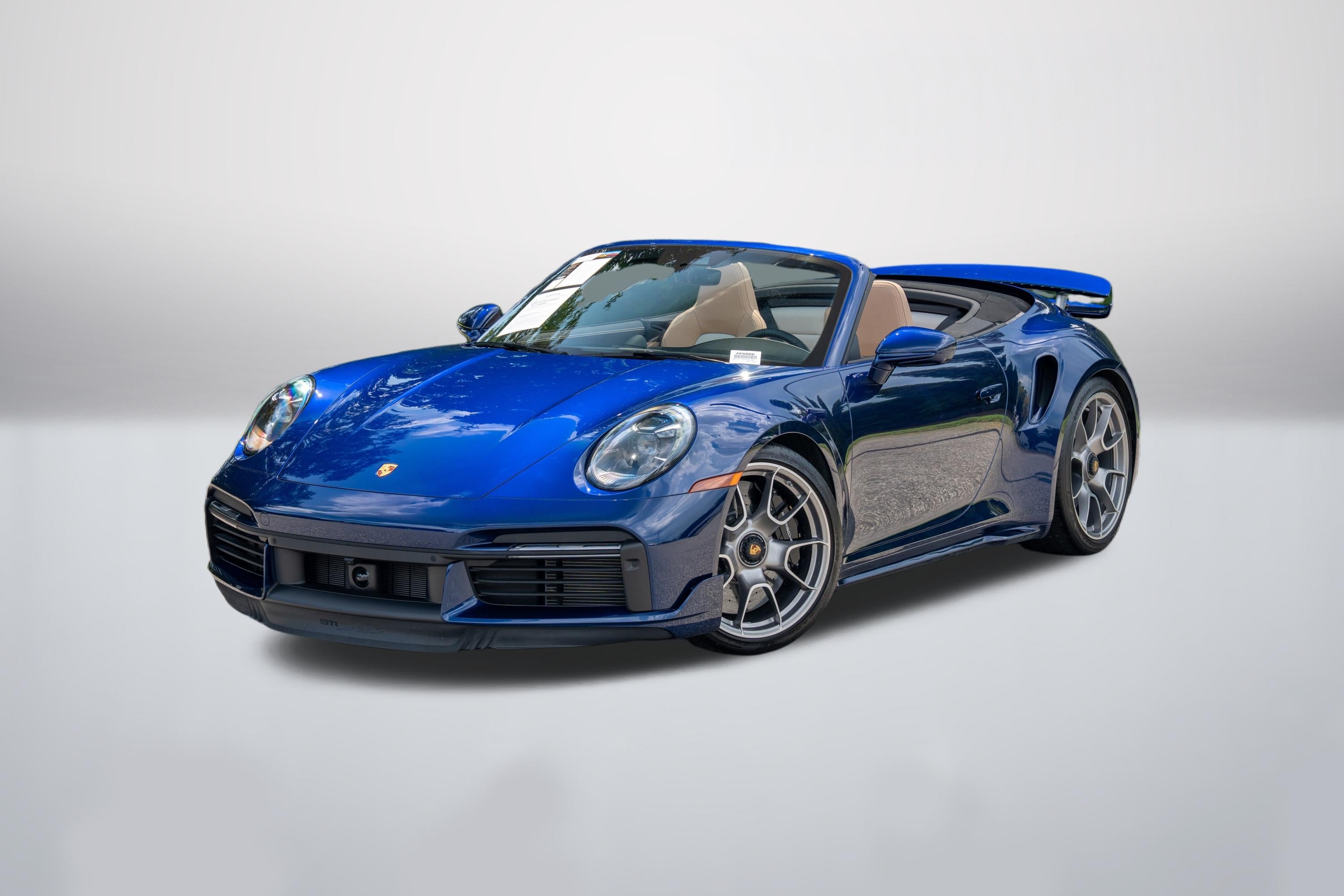 Used 2025 Gentian Blue Metallic Porsche Turbo S Cabriolet image 1