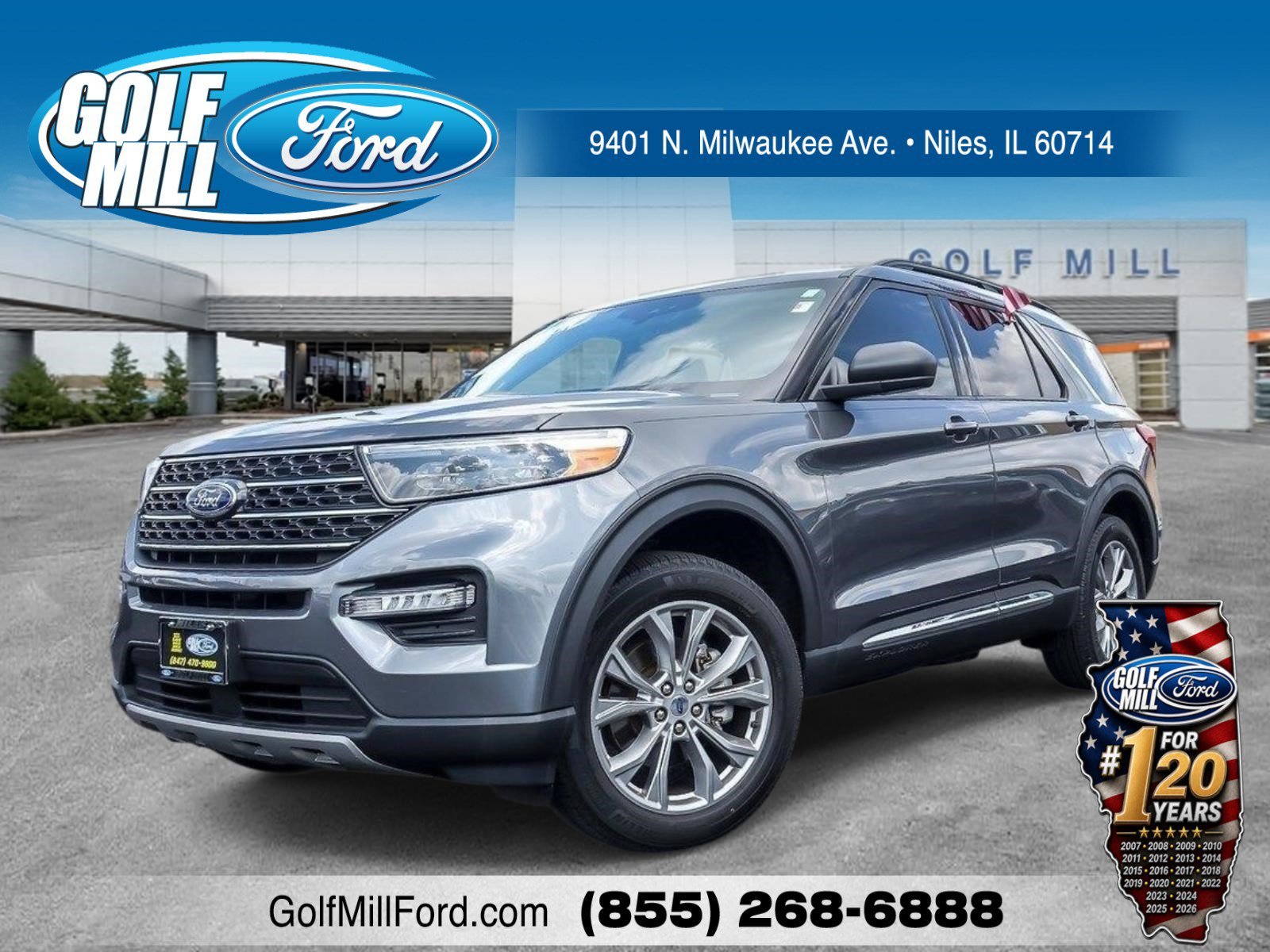 Used 2023 Gray Metallic Ford XLT image 1