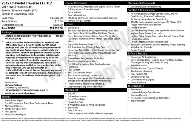 Used 2012 Silver Ice Metallic Chevrolet LTZ image 35