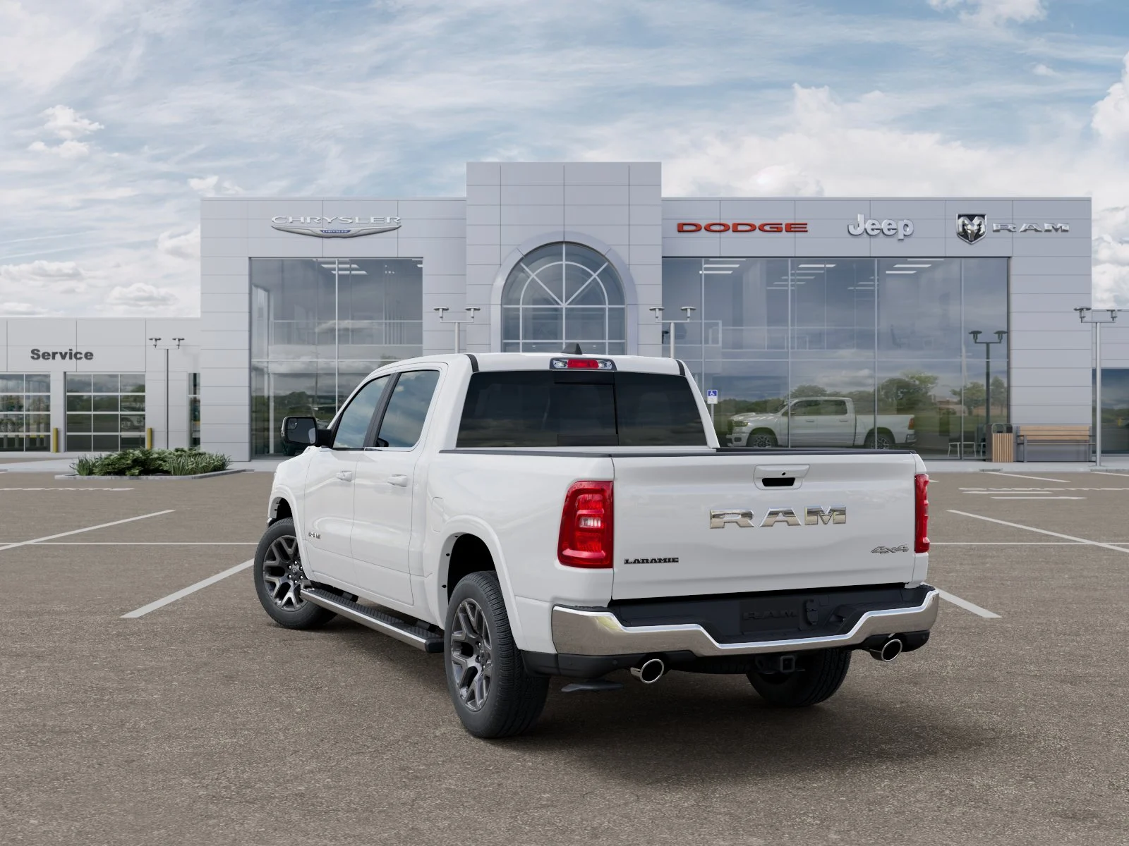 New 2027 Bright White Clear-Coat Exterior Paint RAM Laramie image 3