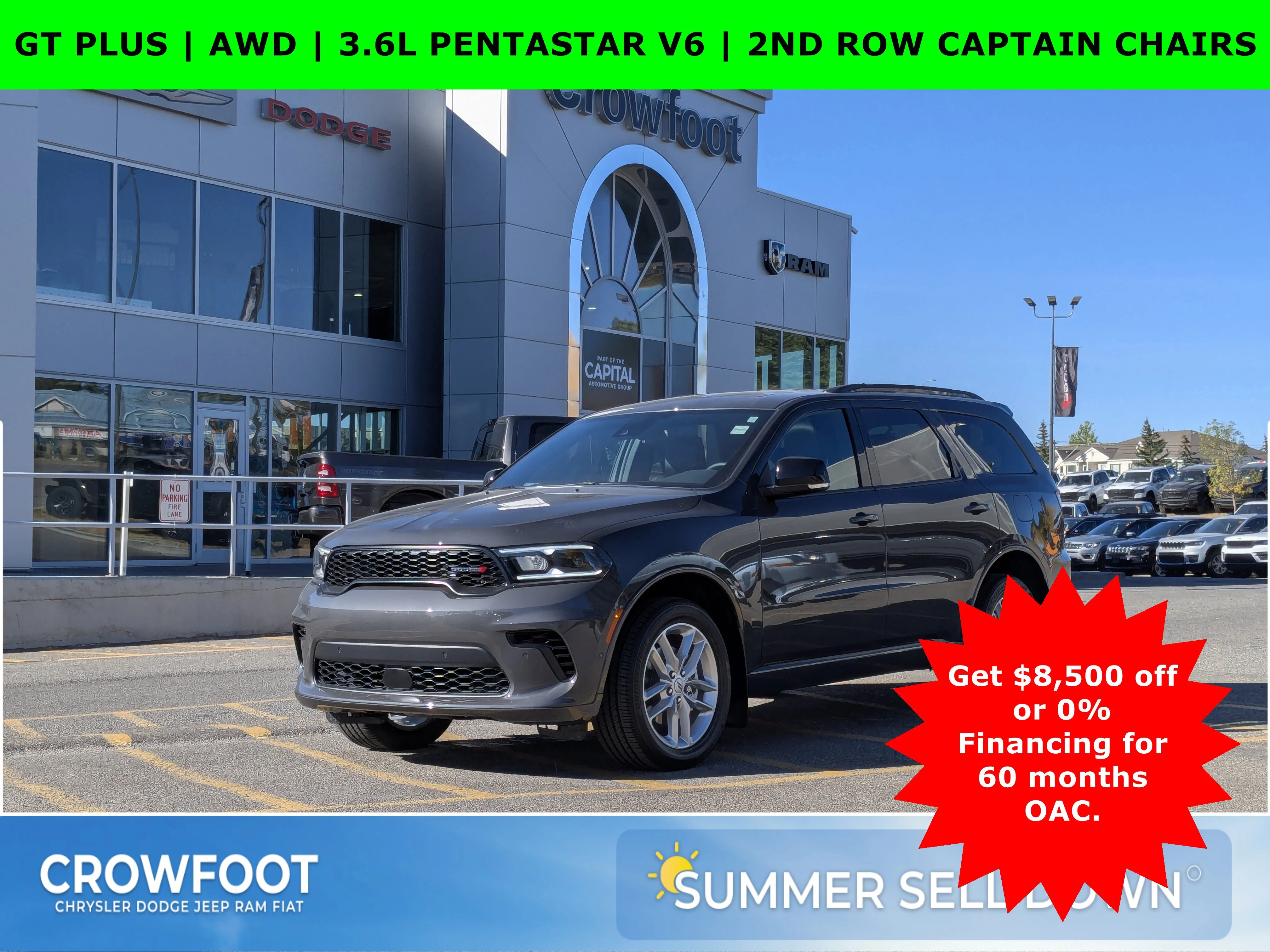 New 2026 Grey Dodge GT PLUS - AWD - 7 PASSENGER - HEATED/VENTILATED SEATS & TONS MORE! image 1