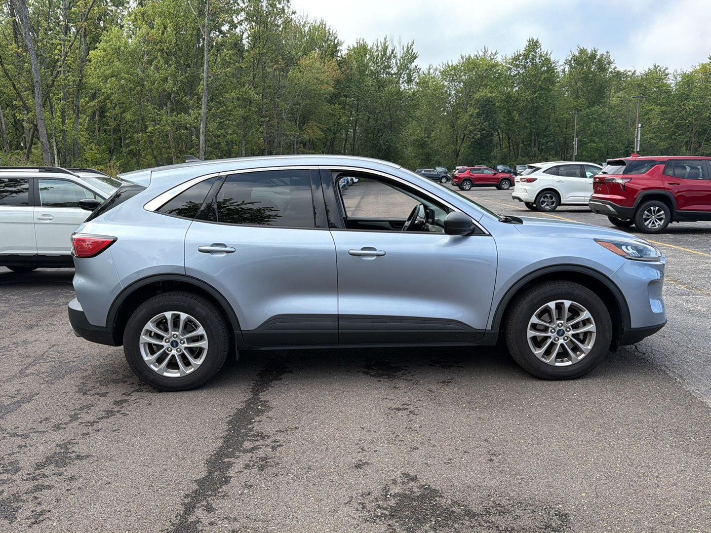 Used 2022 Iced Blue Silver Ford SE image 7