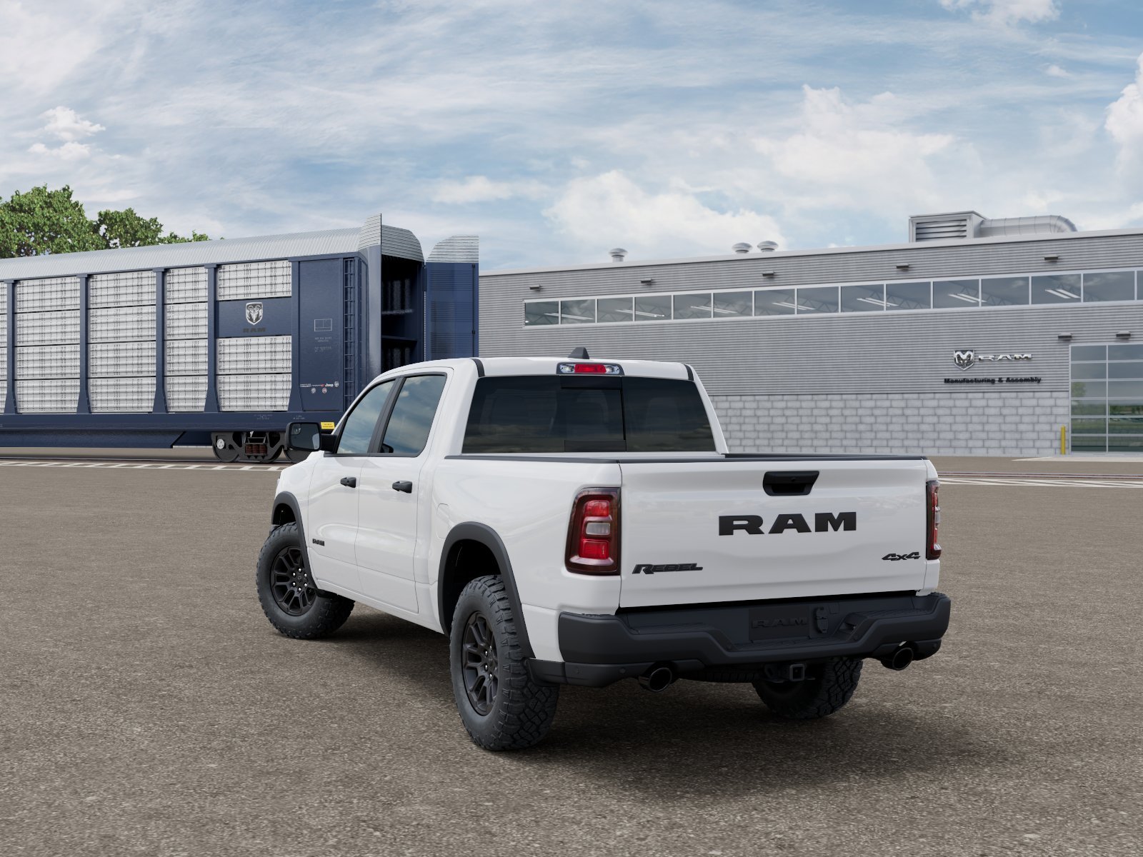 New 2027 Bright White Clear-Coat Exterior Paint RAM REBEL image 3