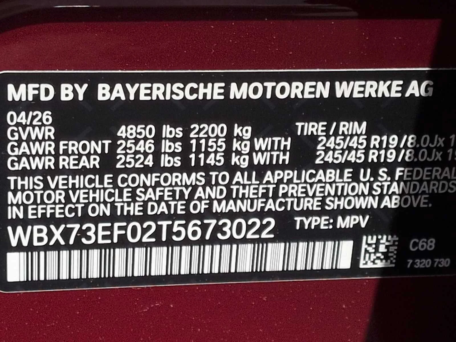New 2026 Vegas Red Metallic BMW xDrive28i image 38