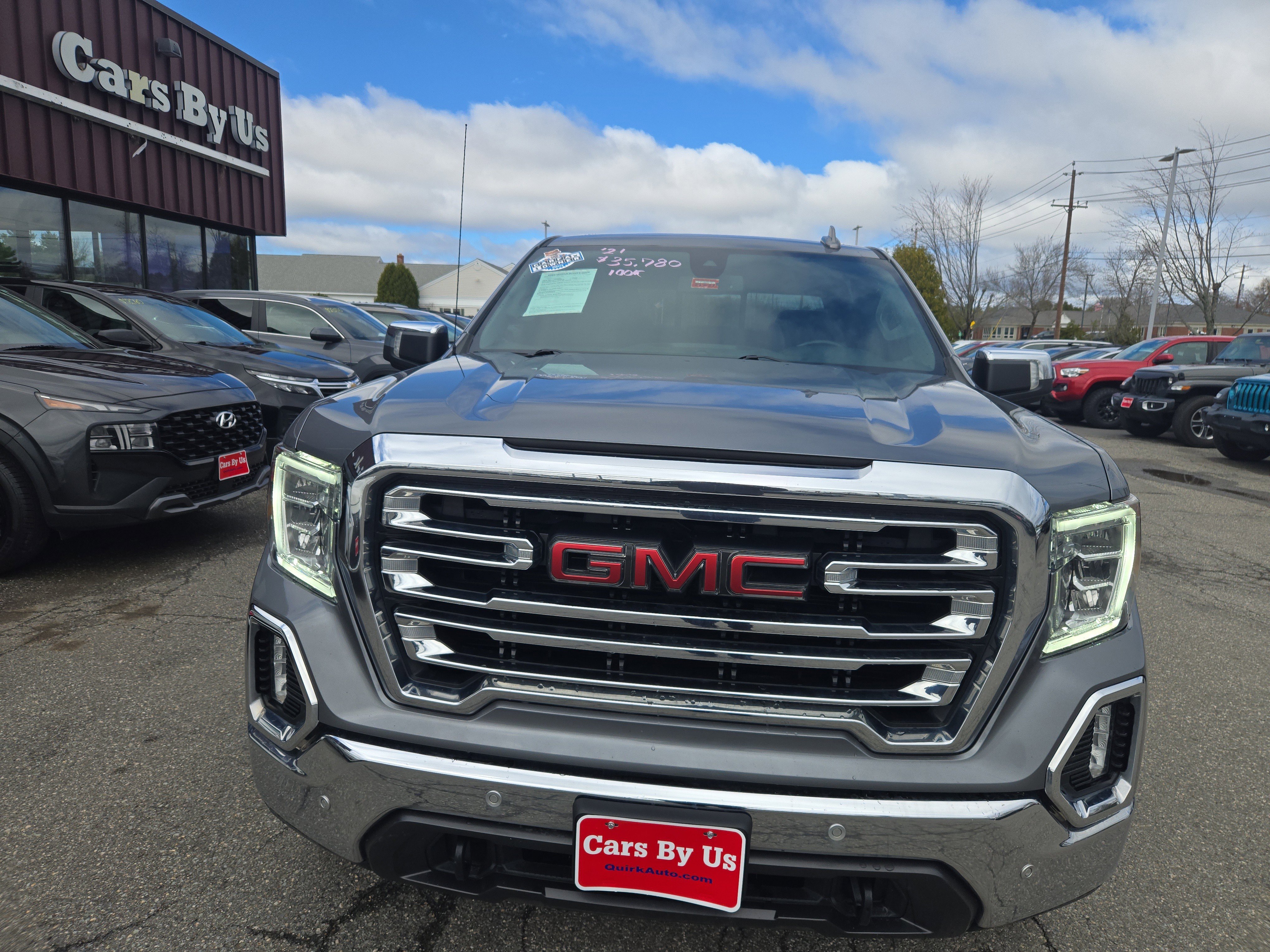 Used 2021 Satin Steel Metallic GMC SLT image 3