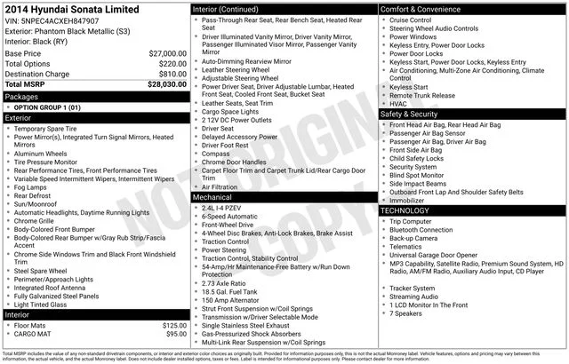 Used 2014 Black Hyundai Limited image 7