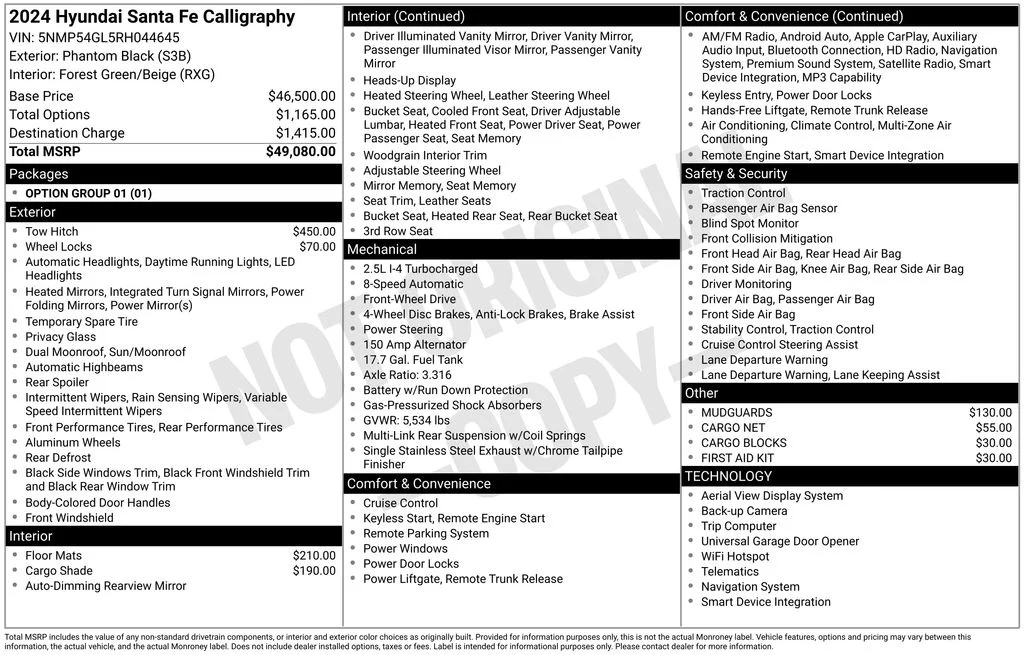 Used 2024 Black Hyundai Calligraphy image 31