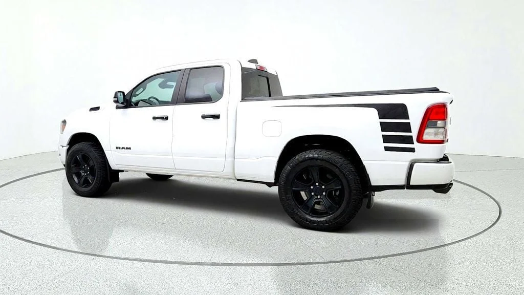 Used 2023 Bright White Clearcoat Ram Big Horn Quad Cab 4x4 Night Edition w/ HEMI V8 & Level 2 Group image 7