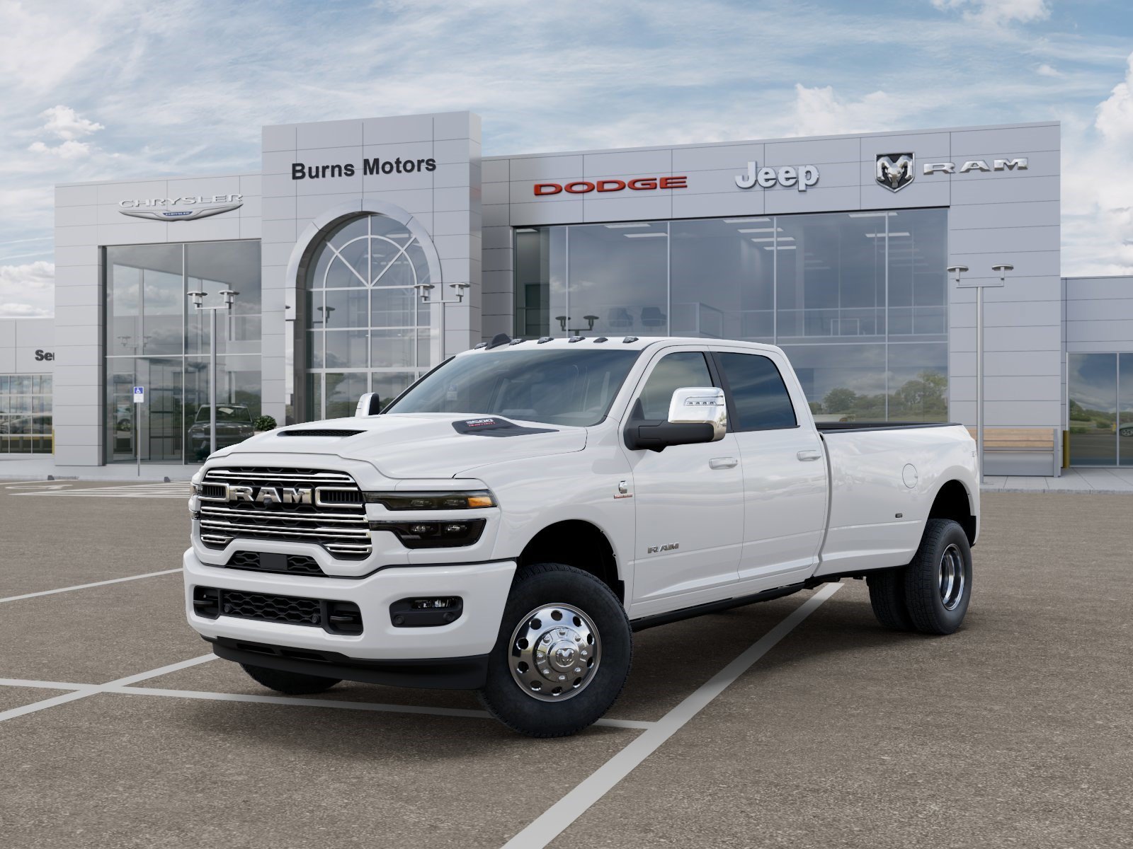 New 2027 Bright White Clear-Coat Exterior Paint RAM Laramie Dually image 1