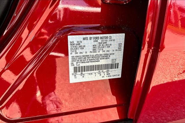 New 2026 Ruby Red Metallic Tinted Clearcoat Ford XLT image 13