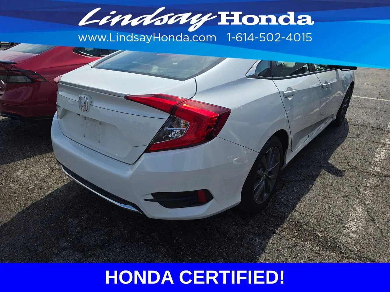 Certified Used 2021 Platinum White Pearl Honda EX-L image 3