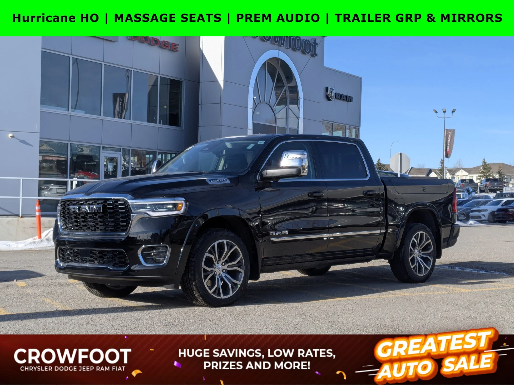 New 2026 Black RAM Tungsten - - Trailer Tow Grp - Multi-Function Tailgate - Power Tow Mirrors - E-Locker Axle & More! image 1