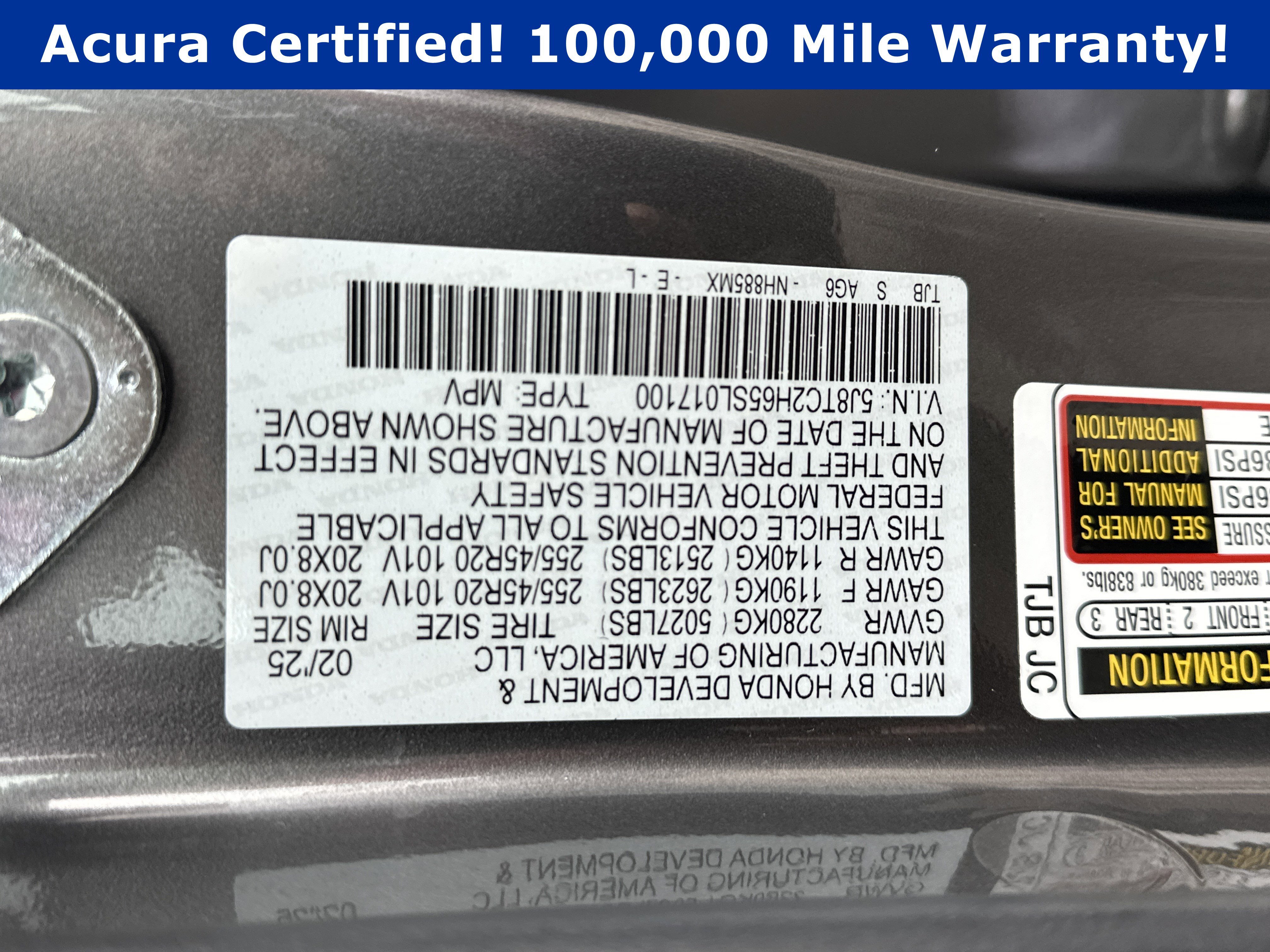 Certified Used 2025 Liquid Carbon Metallic Acura w/A-Spec Package image 38