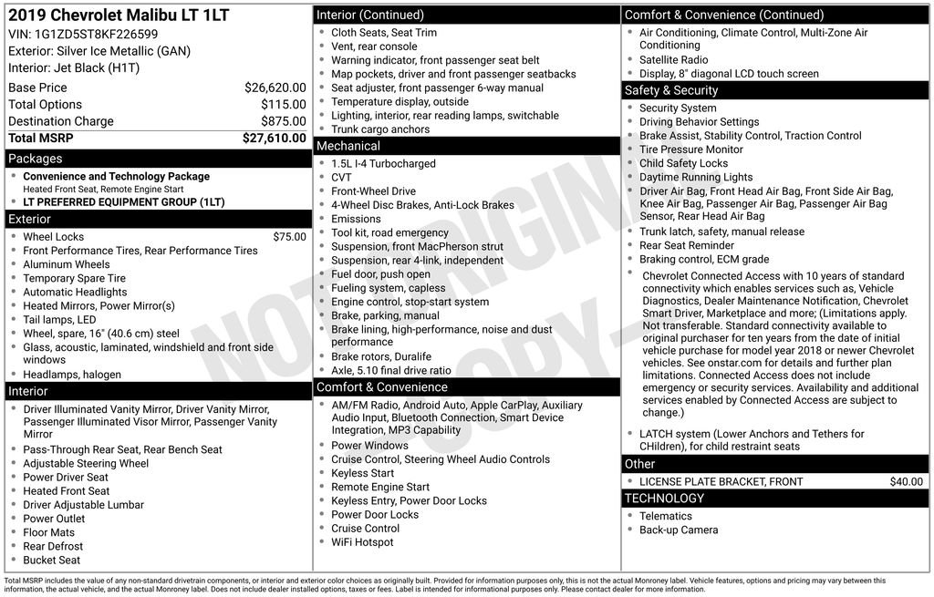 2019 Chevrolet Malibu