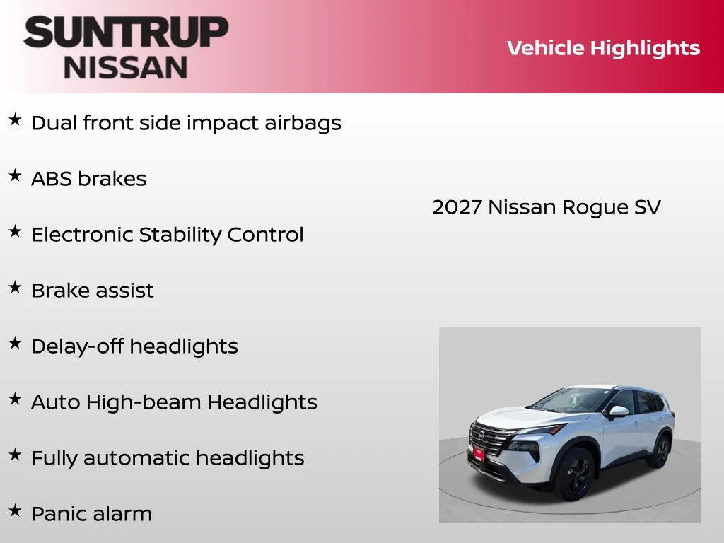 New 2027 White Nissan SV image 23