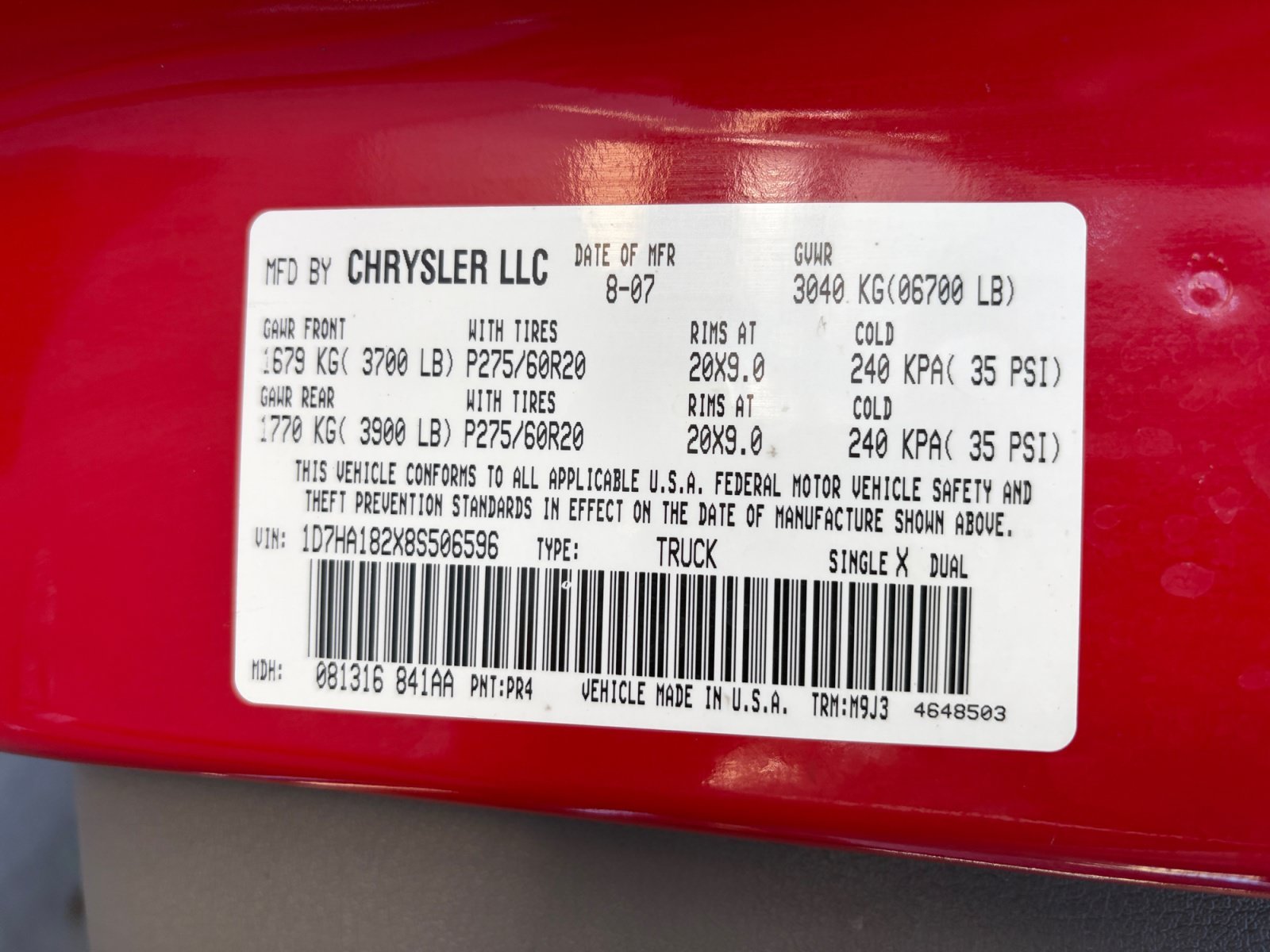 Used 2008 Flame Red Dodge SLT image 22