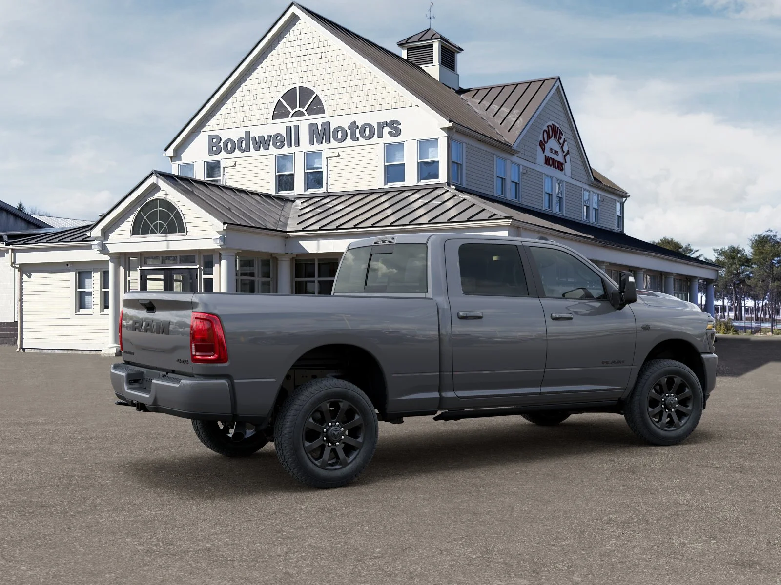 New 2027 Ceramic Gray Clear-Coat Exterior Paint RAM Laramie 4x4 Crew Cab 6