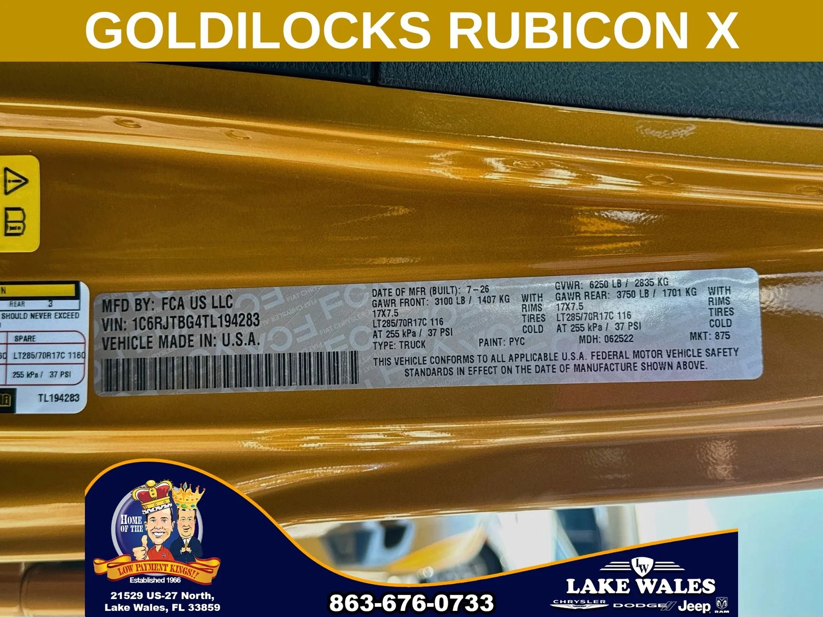 New 2026 Goldilocks Exterior Paint Jeep Rubicon image 30