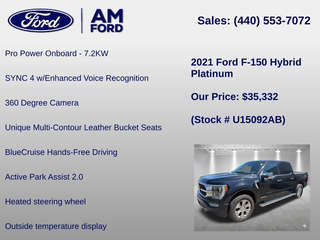 Certified Used 2021 Black Metallic Ford Platinum image 30