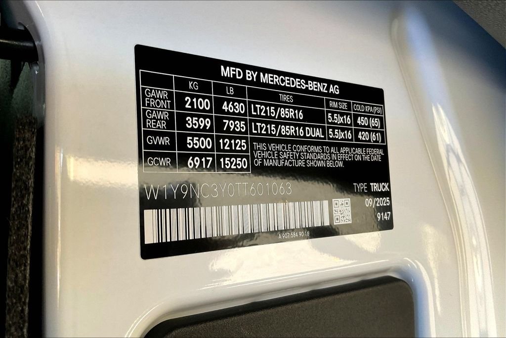 New 2026 Arctic White Mercedes-Benz Cargo Van 170 WB image 12