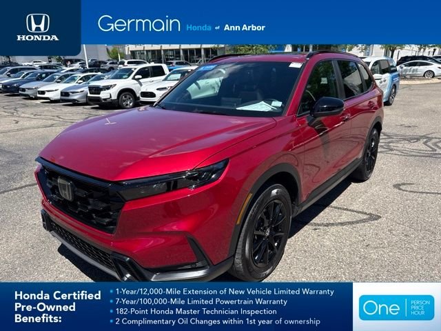 Certified Used 2026 Radiant Red Metallic Honda AWD Sport-L Hybrid image 1