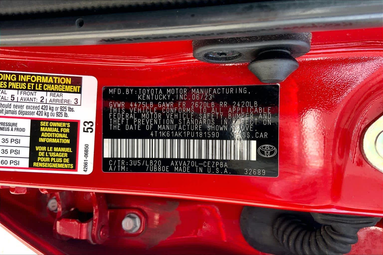 Used 2023 Supersonic Red Toyota XSE image 36