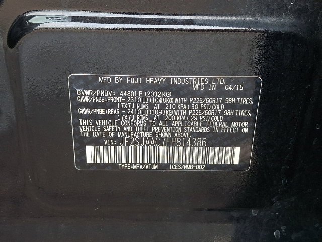 Used 2015 Black Subaru 2.5i image 26