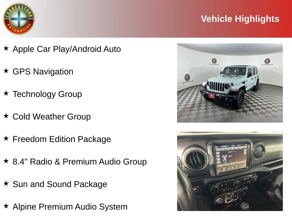 Used 2023 Jeep Wrangler 4-Door Freedom with VIN 1C4HJXDG7PW562551 for sale in Elk River, Minnesota